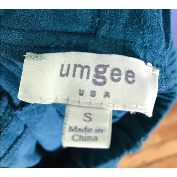 Umgee Green Velvet Moto Leggings Pants Small Ankle Zippers Goblin Core Punk - Picture 3 of 5